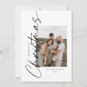 Moderne Minimalistische Weihnachtsschrift Feiertagskarte (Vorderseite)