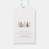 moderne minimalistische Weihnachtsvorlage Geschenkanhänger (Vorderseite)