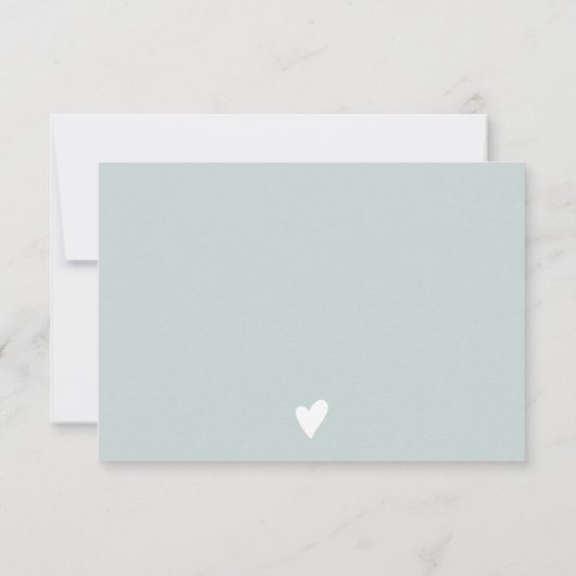 Moderne minimalistische Weise grün Ordnung danke (Rückseite)