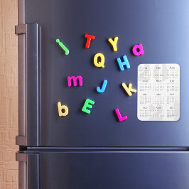 Moderne Minimalistische Weiß- und Beige-Kalender 2 Magnet