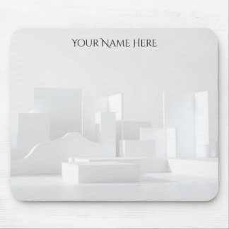 Moderne Minimalistische Weiße Architektur Mousepad