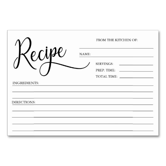 Moderne, Minimalistische, weiße Brautparty-RECIPE- Tischnummer (Vorderseite)