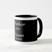 Moderne Minimalistische Weiße Elternzeit Tasse (VorderseiteRechts)