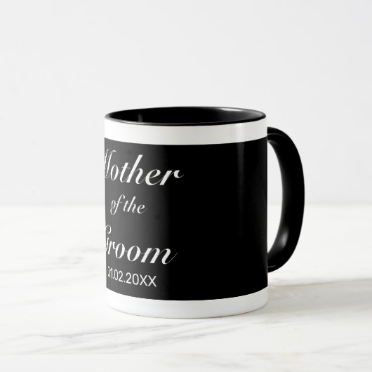 Moderne Minimalistische Weiße Elternzeit Tasse (VorderseiteRechts)