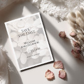 Moderne minimalistische weiße florale Save-The-Dat Save The Date