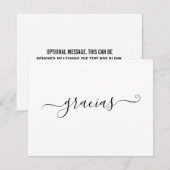 Moderne Minimalistische weiße Graciakarte Einladung (Vorne/Hinten)