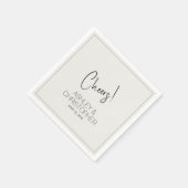 Moderne Minimalistische Weiße Hochzeit Serviette (Ecke)