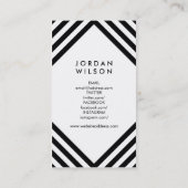 Moderne Minimalistische, weiße und schwarze sozial Visitenkarte (Rückseite)