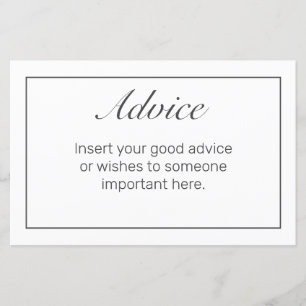 Moderne Minimalistische White Black Wedding Advice