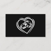 Moderne Minimalistische White Black Wedding Websit Visitenkarte (Rückseite)