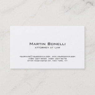 Moderne Minimalistische White Business Card Visitenkarte