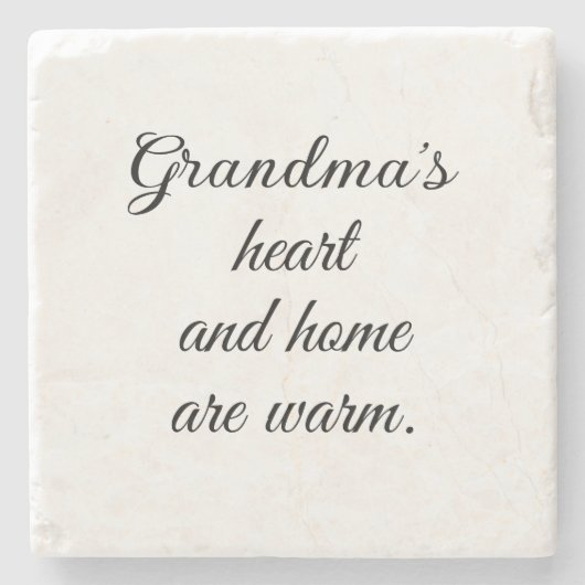 Moderne Minimalistische Wiedersehen Steinuntersetzer (Vorderseite)