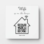 Moderne Minimalistische WiFi QR Code Tabletop Plaq Fotoplatte (Vorderseite)