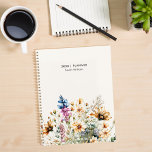Moderne Minimalistische Wildblume Personalisiert Planer<br><div class="desc">Moderne Minimalistische Wildblume Bloral Personalisiert Planner Notebook</div>