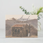 Moderne Minimalistische Wir haben Skript-Foto Hoch Ankündigung (Stehend Vorderseite)