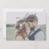 Moderne Minimalistische Wir haben Skript-Foto Hoch Ankündigung (Vorderseite)