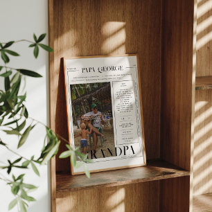 Moderne Minimalistische Zeitschriftencover Opa Poster