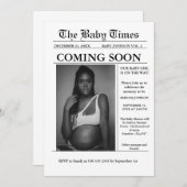 Moderne Minimalistische Zeitungsverkündung Schwang Einladung (Vorne/Hinten)