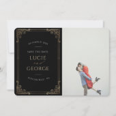 Moderne Minimalistische Zierrahmen Save the Date (Vorderseite)