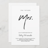 Moderne Minimalistische Zukunft Frau Brautparty Einladung (Vorne/Hinten)