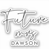 Moderne minimalistische Zukunft Frau Future Bride Aufkleber (Vorderseite)