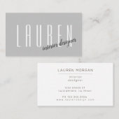 moderne minimalistische Zwei-Töne-Visitenkarte Visitenkarte (Vorne/Hinten)