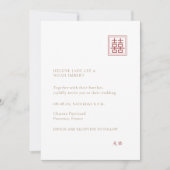 Moderne Minimalistische Zweitklasseheits-Hochzeit Einladung (Vorderseite)