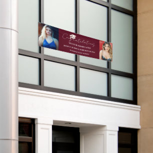 Moderne Minimalistische Zwillinge-Abschlussfeier F Banner
