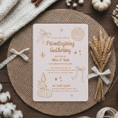 Moderne minimalistischer Freunde-Dankfest-Feier Ga Einladung