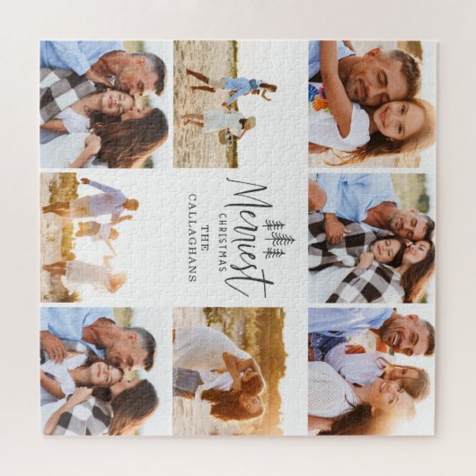 moderne minimalistisches Weihnachtsgeschenk mit vi Puzzle (Horizontal)