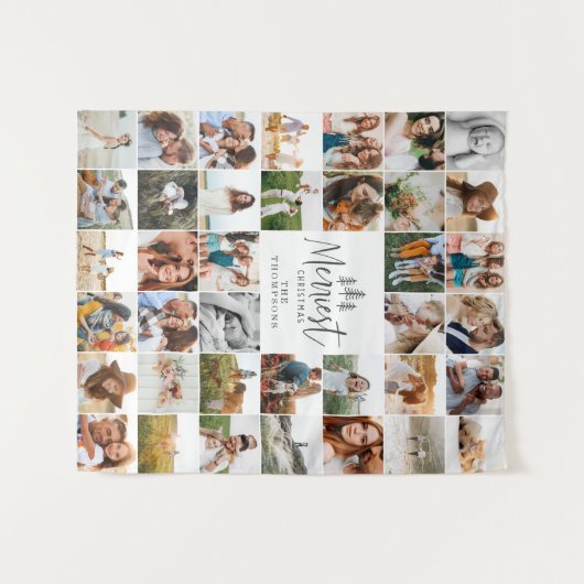 moderne minimalistisches Weihnachtsgeschenk mit vi Wandteppich (Vorderseite (Horizontal))