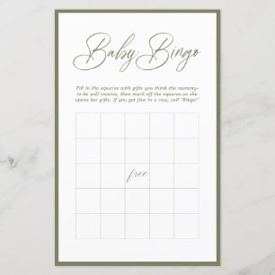 Moderne Minimalkalligraphie   Baby Bingo