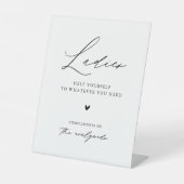 Moderne Minimalkalligraphie Damen Hochzeitbad Sockelschild (Vorderseite)