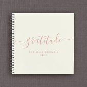 Moderne Minimalkalligraphie Pink Dankeszeitschrift Notizblock