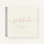 Moderne Minimalkalligraphie Pink Dankeszeitschrift Notizblock (Vorderseite)