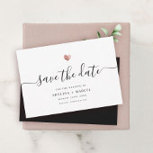 Moderne Minimalkalligraphie Rose Gold Save The Date