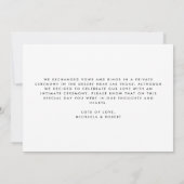 Moderne Minimalkalligraphie, wir sagten ja Hochzei Ankündigung (Rückseite)