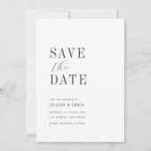 moderne Minimalkarte Save the Date Einladung (Vorderseite)