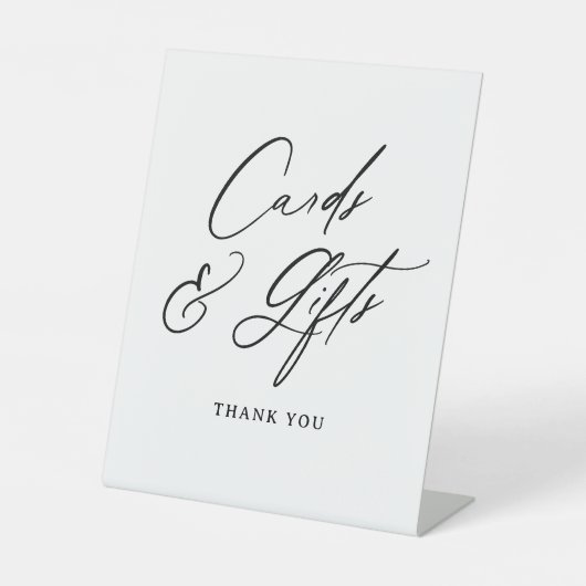 Moderne Minimalkarten und Geschenke Sockelschild (Vorderseite)