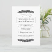 Moderne Minimalkiefer Einladung (Stehend Vorderseite)