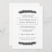 Moderne Minimalkiefer Einladung (Vorne/Hinten)