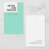 Moderne Minimalkunst Visitenkarte (Vorne/Hinten)