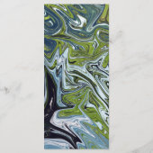 Moderne Minimallandschaft Abstrakte künstlerische Menükarte (Rückseite)