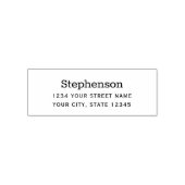 Moderne Minimalname Custom Rücksendeadresse Permastempel (Design)