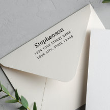 Moderne Minimalname Custom Rücksendeadresse