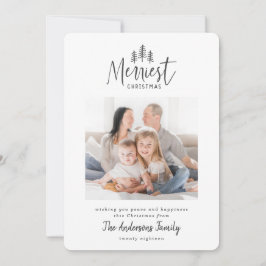 Moderne minimalnordische Weihnachtsrustik ein Foto Feiertagskarte
