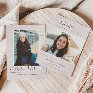 Moderne Minimalpalmen   ABSCHLUSS FOTO PARTY Einladung