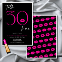 Moderne Minimalpinke Lippen sprechen 30 Geburtstag