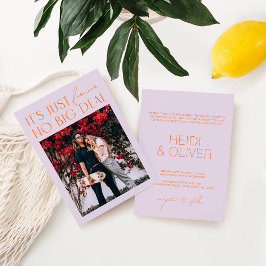 Moderne Minimalpuren & lebhafte Orangenhochzeit in Einladung