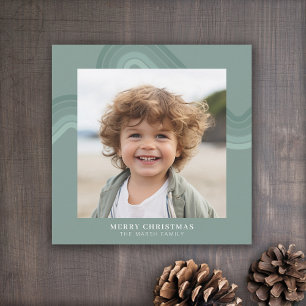 Moderne Minimalschattierungen von Foto aus Stahlbl Feiertagskarte